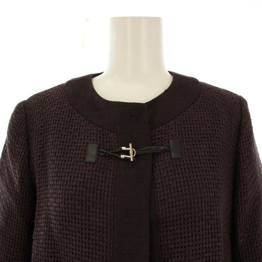 Max Mara（マックスマーラ） ノーカラージャケット 七分袖 リネン 38 