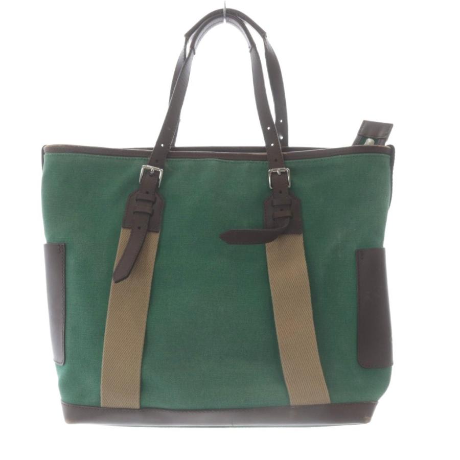 COACH（コーチ） トートバッグ キャンバス ハンドバッグ 緑 グリーン
