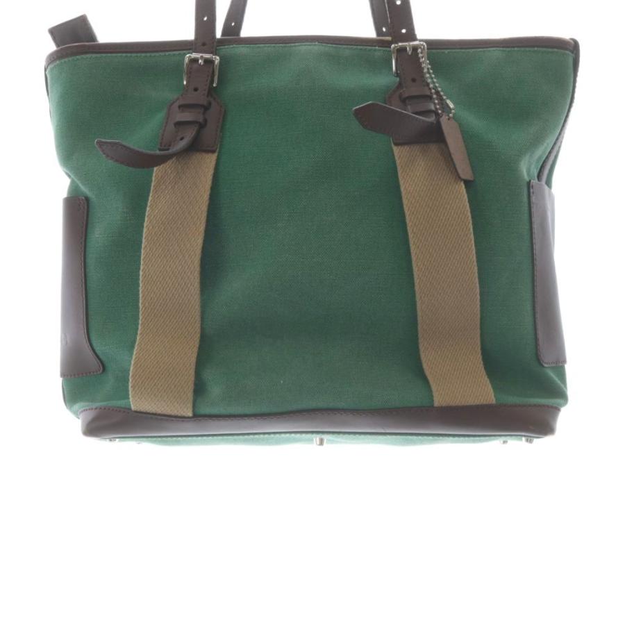 COACH（コーチ） トートバッグ キャンバス ハンドバッグ 緑 グリーン