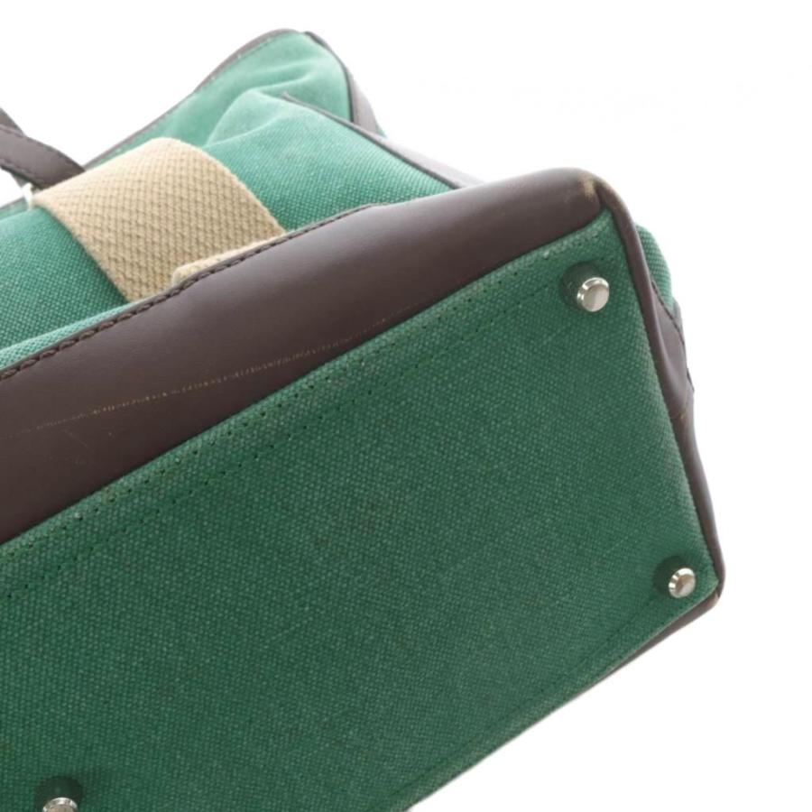 COACH（コーチ） トートバッグ キャンバス ハンドバッグ 緑 グリーン