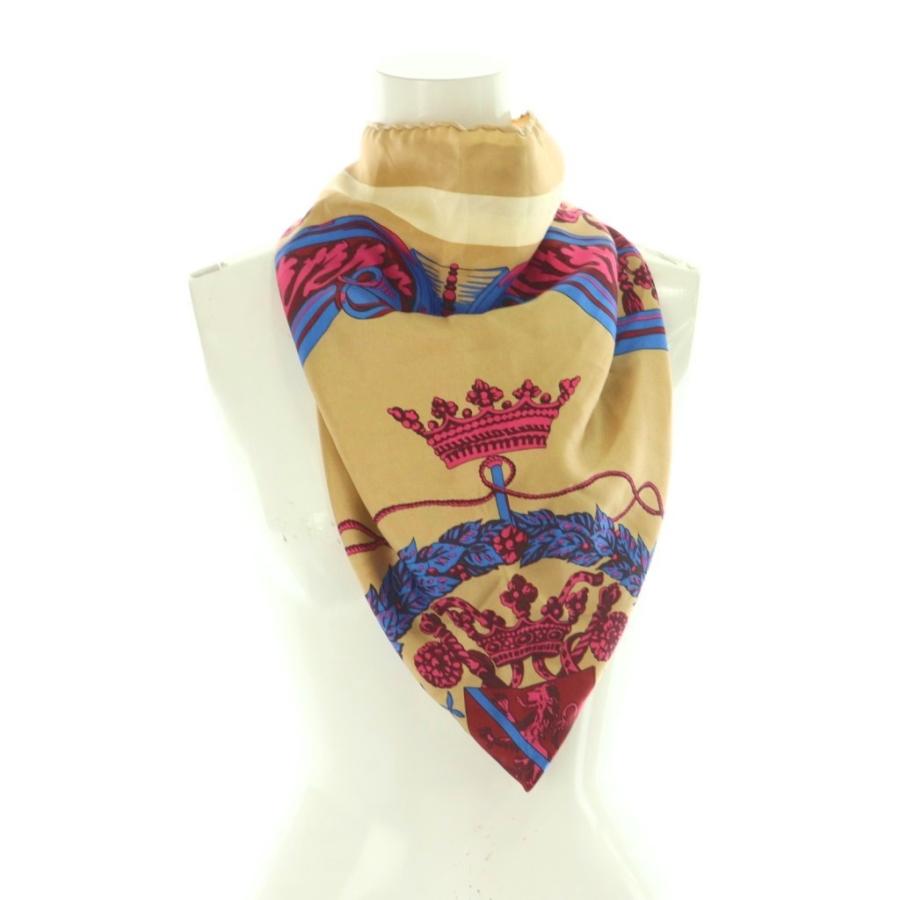 マニプリmanipuri 美品 manipuri（マニプリ） スカーフ シルク ダイヤ型 日本製 正規品