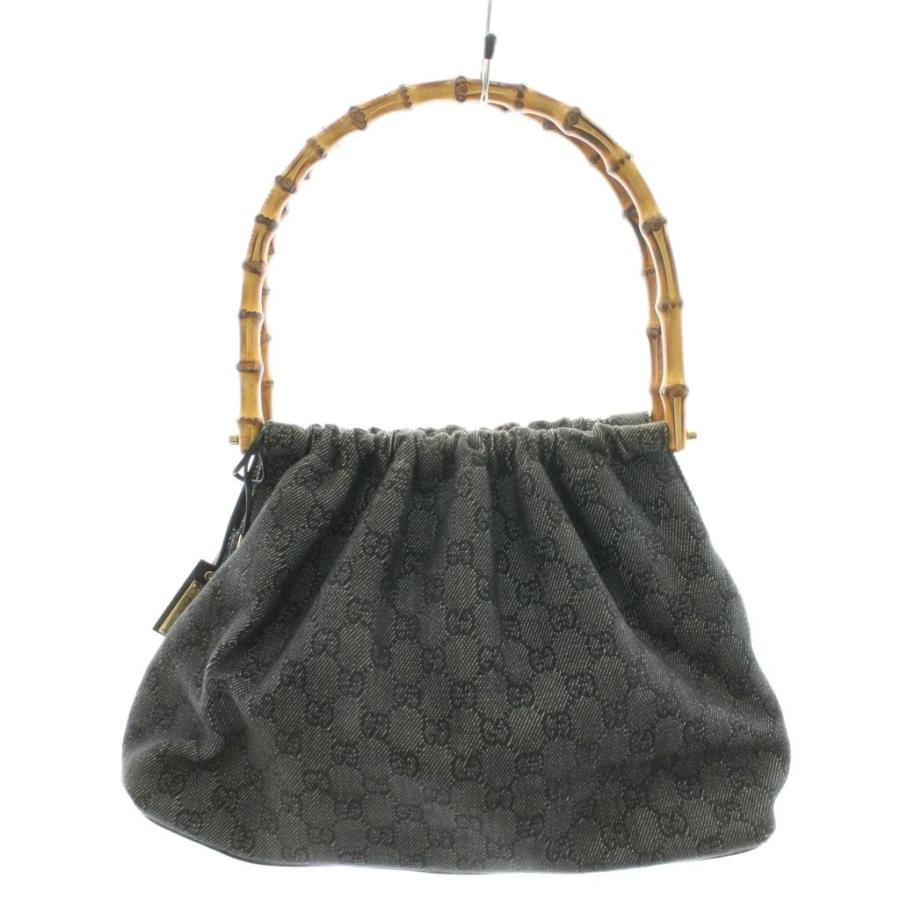 GUCCI（グッチ） バンブー ハンドバッグ GGキャンバス 黒