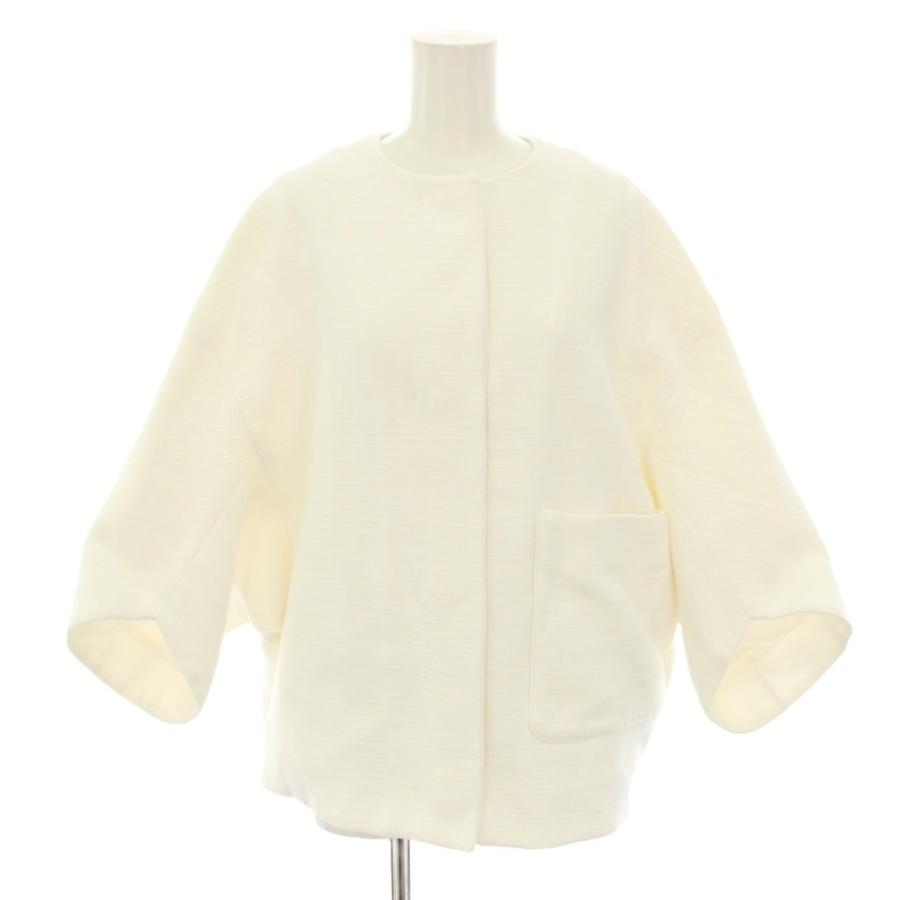 ドゥロワー Drawer ナナコ織りハーフスリーブノーカラージャケット