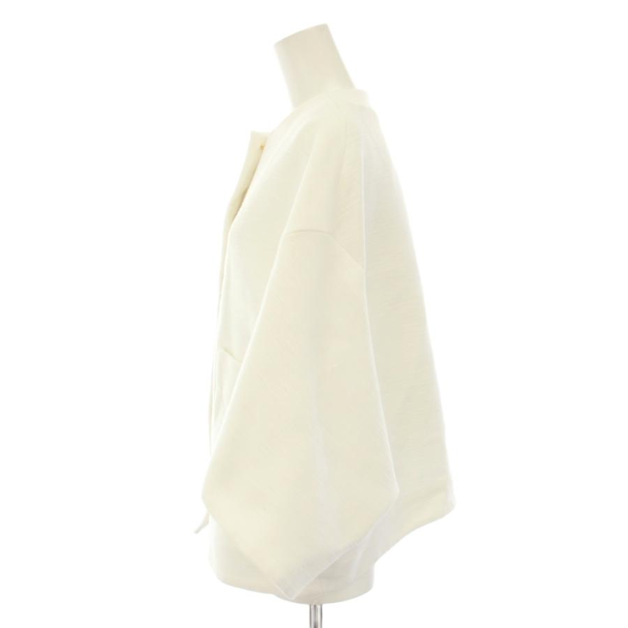 ドゥロワー Drawer ナナコ織りハーフスリーブノーカラージャケット