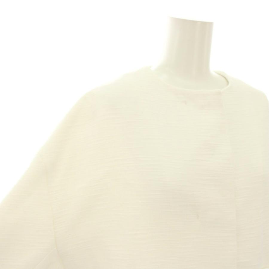 ドゥロワー Drawer ナナコ織りハーフスリーブノーカラージャケット