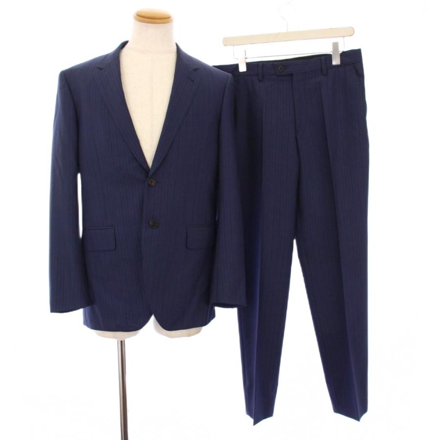 【中古】ポールスミス PAUL SMITH シングルスーツ テーラードジャケット スラックス ストライプ L グレー Paul Smith（ポール・スミス） シングルスーツ テーラードジャケット