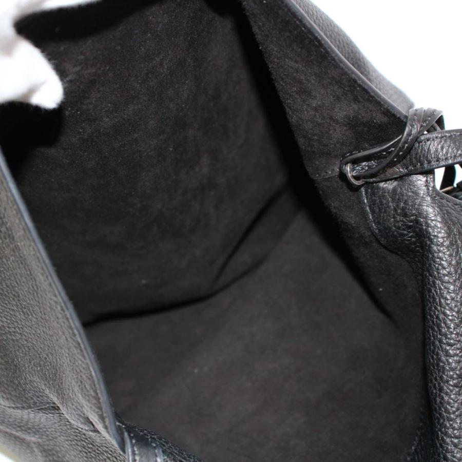 ザロウ THE ROW NAN ショルダーバッグ ポーチ付き レザー 黒 /KH