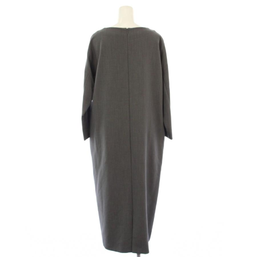 ソージュ SOEJU ウールライク9分袖ワンピース ロング 長袖 M グレー S