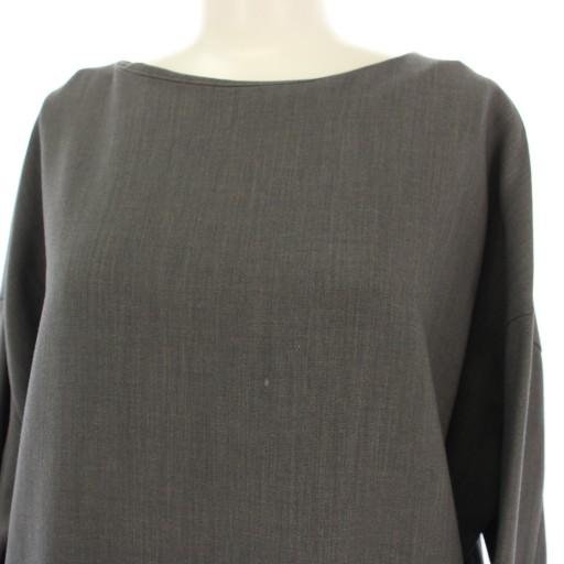 ソージュ SOEJU ウールライク9分袖ワンピース ロング 長袖 M グレー S