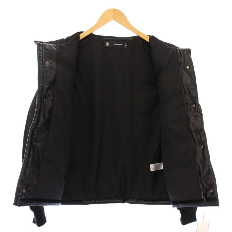 【中古】未使用品 ジーユー UNDERCOVER コンバーチブルパデッドブルゾン 中綿ジャケット フェイクレザー 切替 S 黒 未使用品 ジーユー UNDERCOVER コンバーチブルパデッドブルゾン 中綿