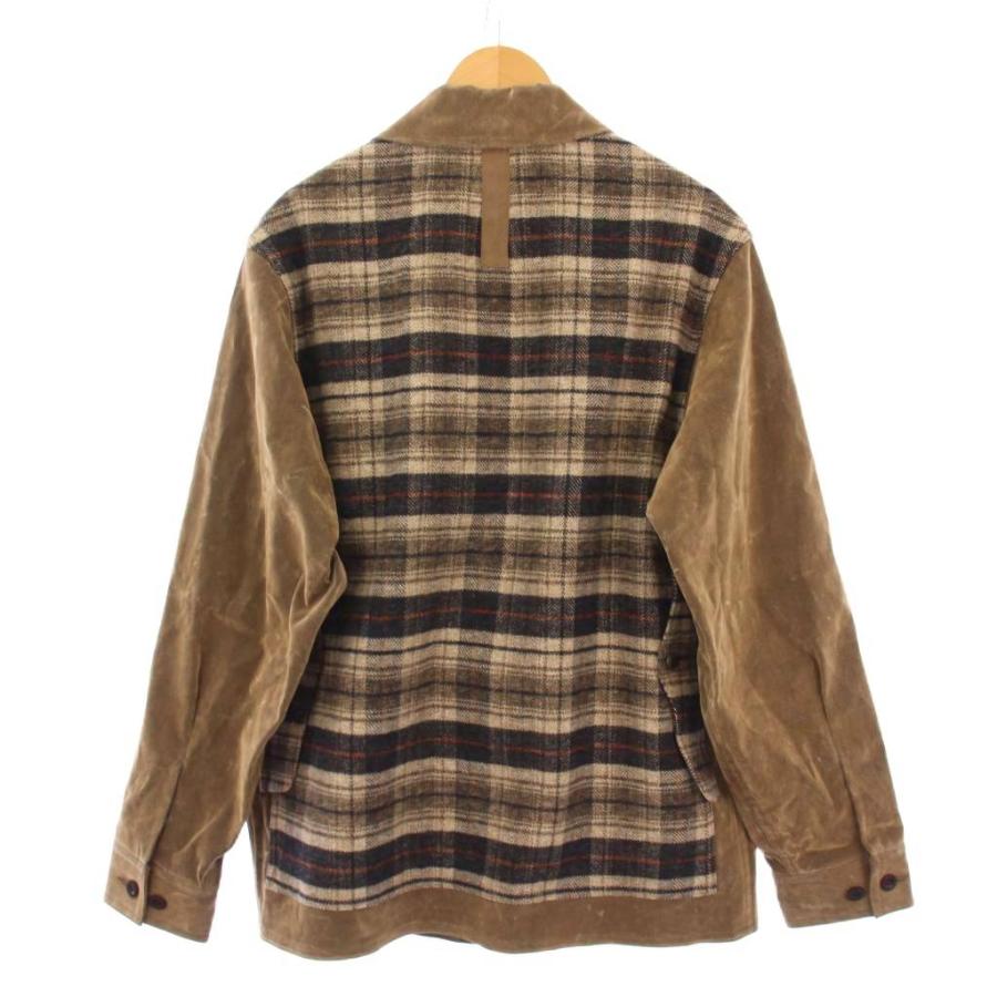 シャルロッテ⭐︎DOUDOU 異素材切替チェック柄ブルゾン 定価1.7万円 AW