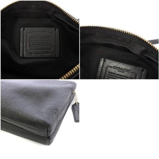 COACH（コーチ） ショルダーバッグ クラッチバッグ 2WAY レザー 黒