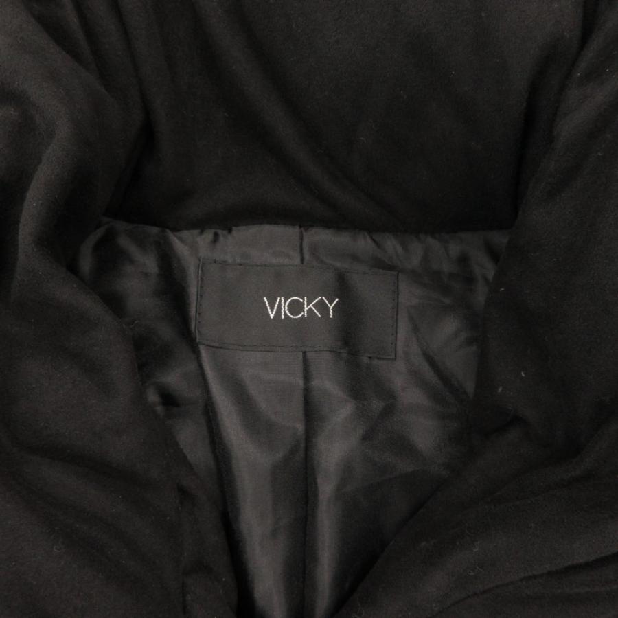 ビッキー VICKY キルティングダウンコート ロング ショールカラー 