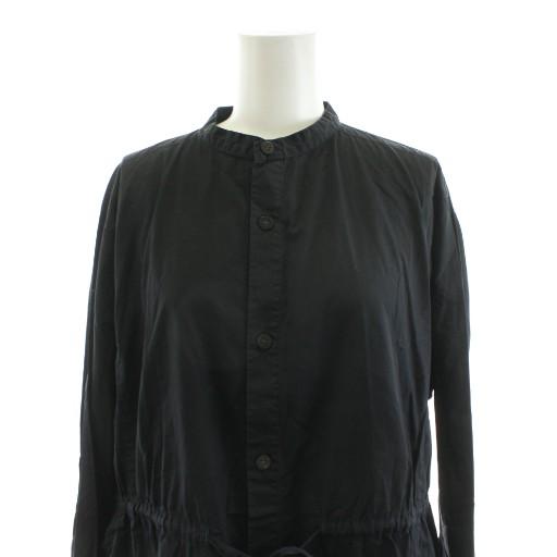 プランテーション plantation ワンピース ミモレ ロング 長袖 M 黒