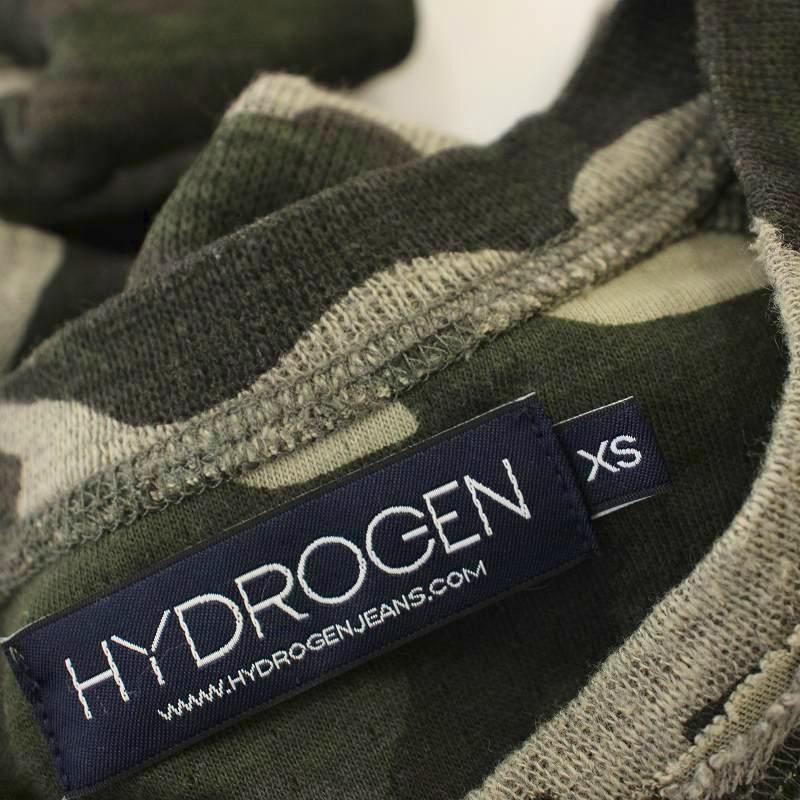 ハイドロゲン HYDROGEN スウェット Vネック 長袖 カモフラ 迷彩 スカル