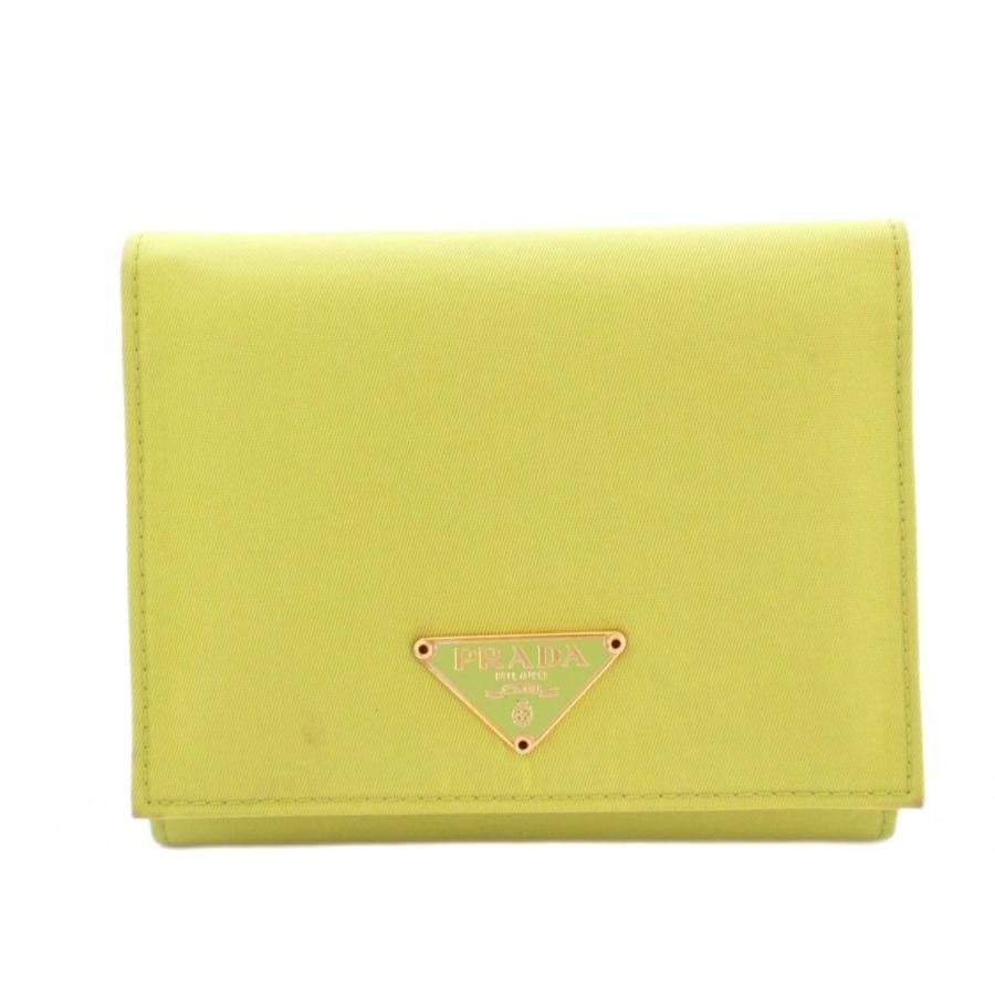 PRADA 三つ折りコンパクトウォレット PRADA（プラダ） 三つ折り財布 コンパクトウォレット スクエア ロゴ