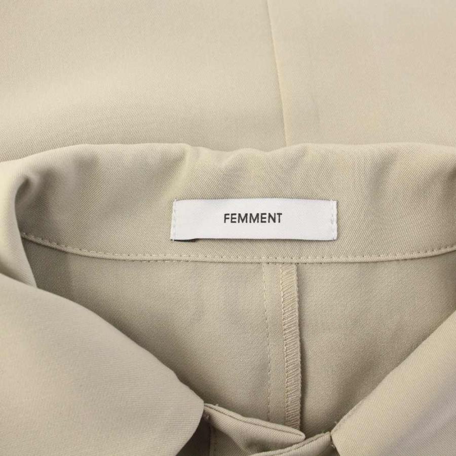 ファモン FEMMENT ドライポリエステルスリットスリーブシャツ ブラウス 