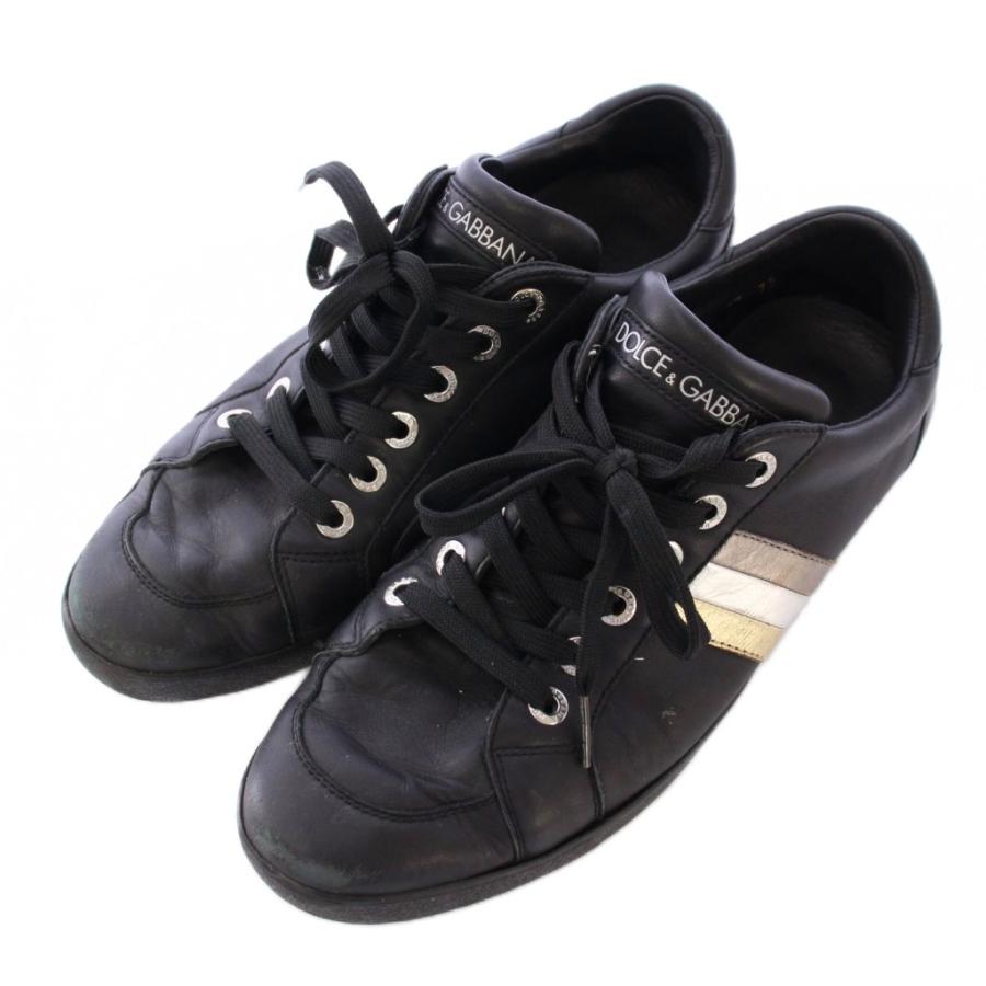ドルチェアンドガッバーナ　ハートロゴ　ブラックレザースニーカー SALE】DOLCE&GABBANA ドルチェアンドガッバーナ スニーカー DG ロゴ