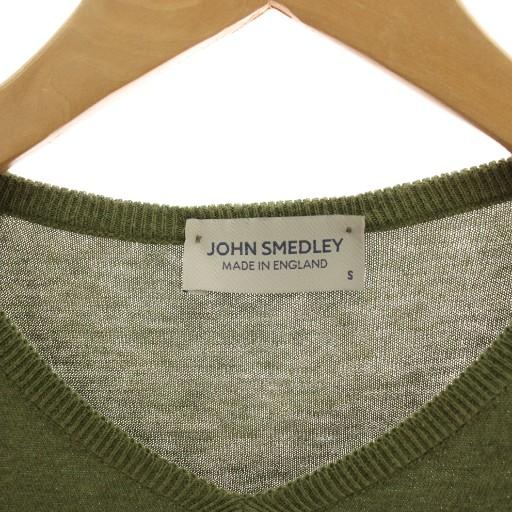 ジョンスメドレー JOHN SMEDLEY ニット カットソー 薄手 Vネック 長袖