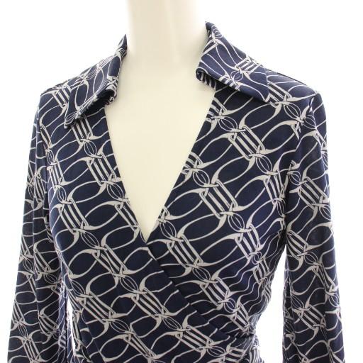 美品✨LL✨ダイアンフォンファステンバーグ ラップワンピース 和柄 ドレス 美品✨LL✨ダイアンフォンファステンバーグ ラップワンピース 和柄 ドレス