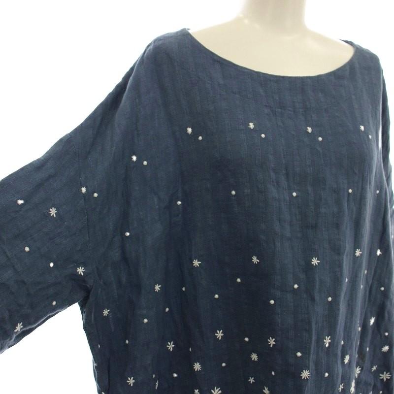 ミナペルホネン mina perhonen hoshi hana リネン ワンピース ロング  