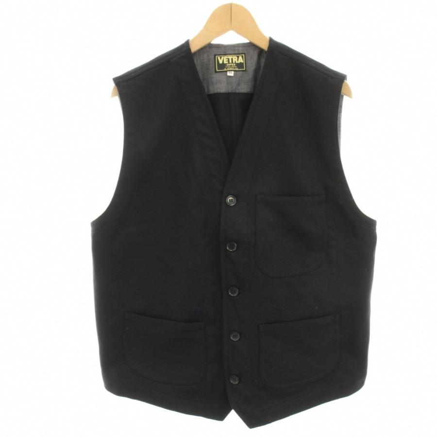 ベトラ VETRA ベスト ジレ ウール 44 黒 ブラック IP42-02 /HN メンズ