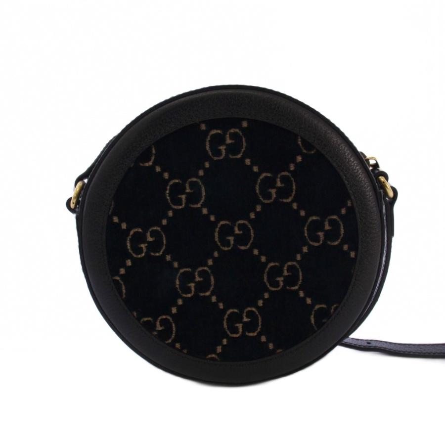 GUCCI（グッチ） GUCCI GGベルベット ショルダーバッグ レザー 紺 黒