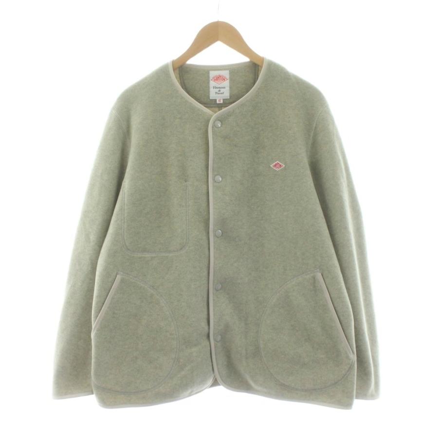 ダントン DANTON FLEECE COLLARLESS JACKET ノーカラーフリース