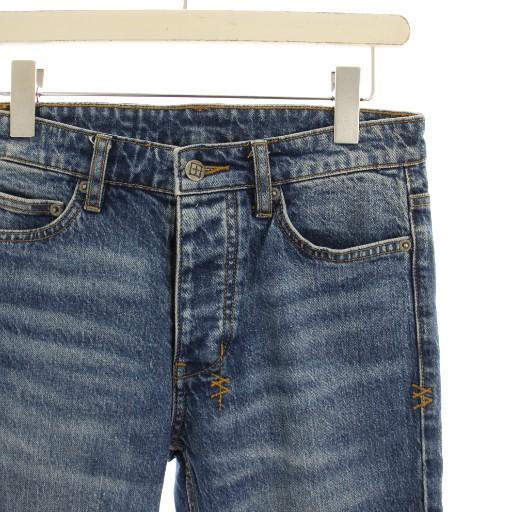 スビ Ksubi デニムパンツ ジーンズ USED加工 刺繍 28 水色 ライト