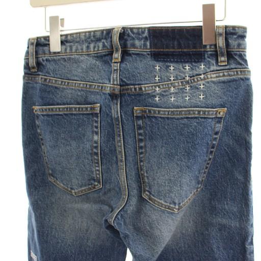 【中古】スビ Ksubi デニムパンツ ジーンズ USED加工 刺繍 28 水色 ライトブルー 150730 /HN レディース スビ Ksubi デニムパンツ ジーンズ USED加工 刺繍 28 水色 ライト