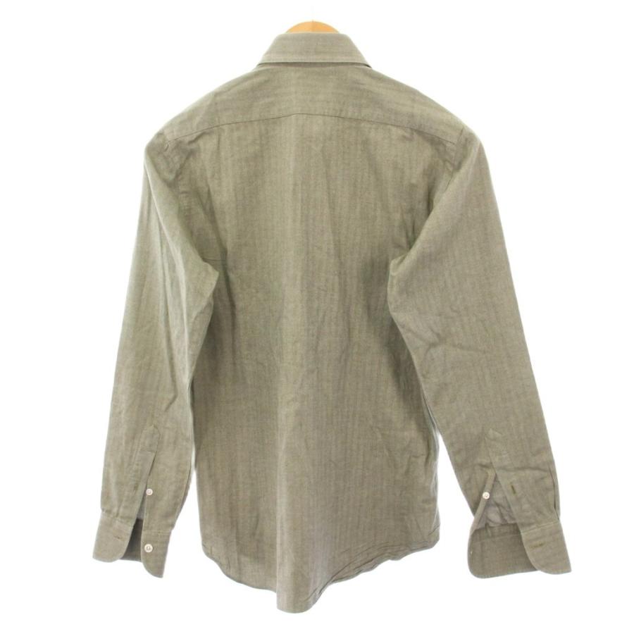 フィナモレ finamore カジュアルシャツ 長袖 ホリゾンタル ワンカラー