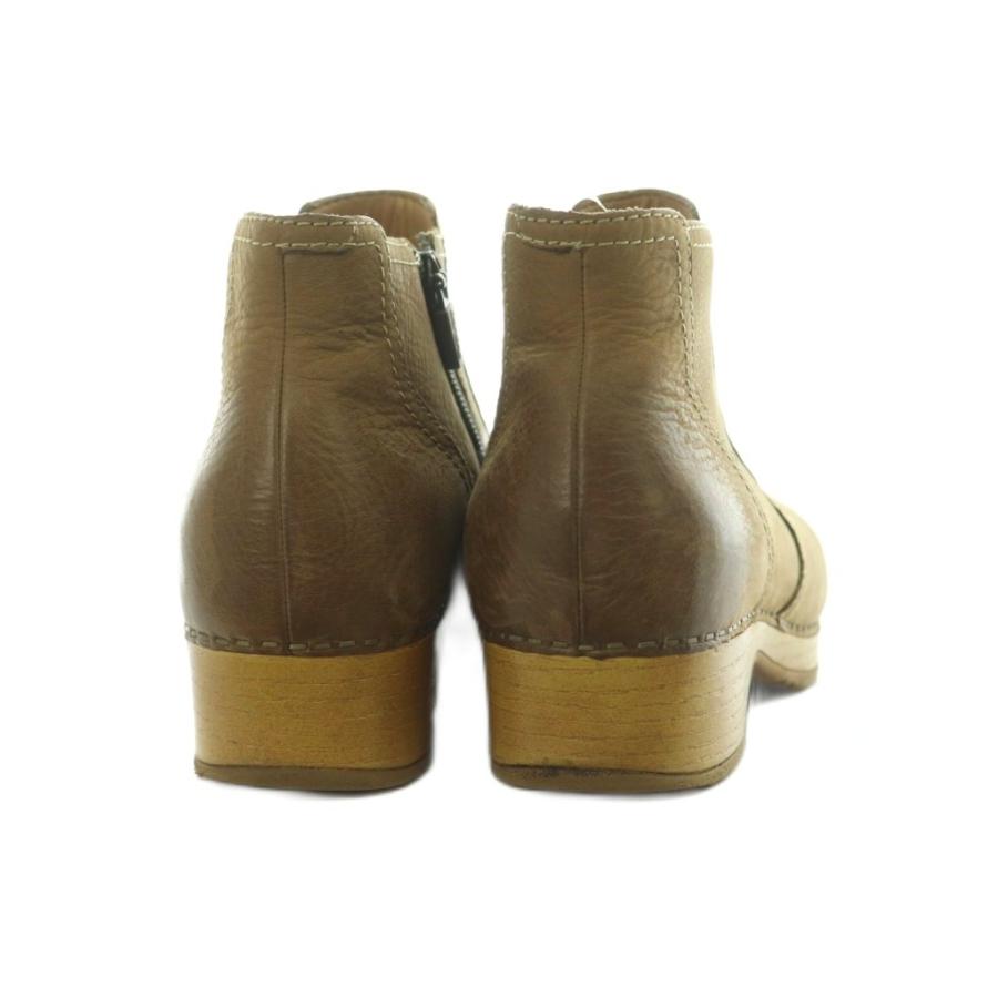 ダンスコ DANSKO ショートブーツ レザー 36 23.0-23.5cm ベージュ
