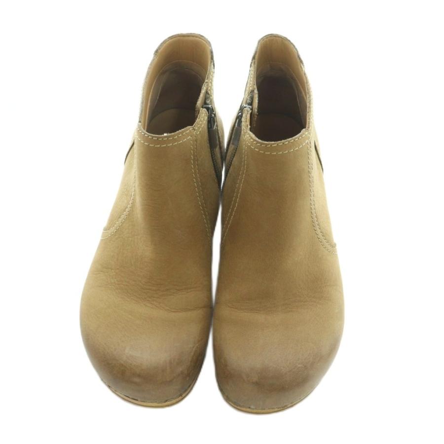 ダンスコ DANSKO ショートブーツ レザー 36 23.0-23.5cm ベージュ