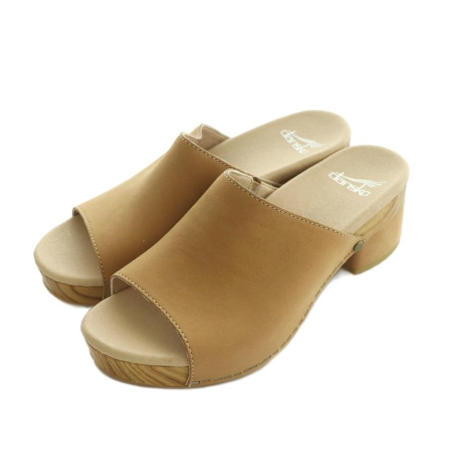 ダンスコ DANSKO サンダル レザー チャンキーヒール 36 23.0-23.5cm