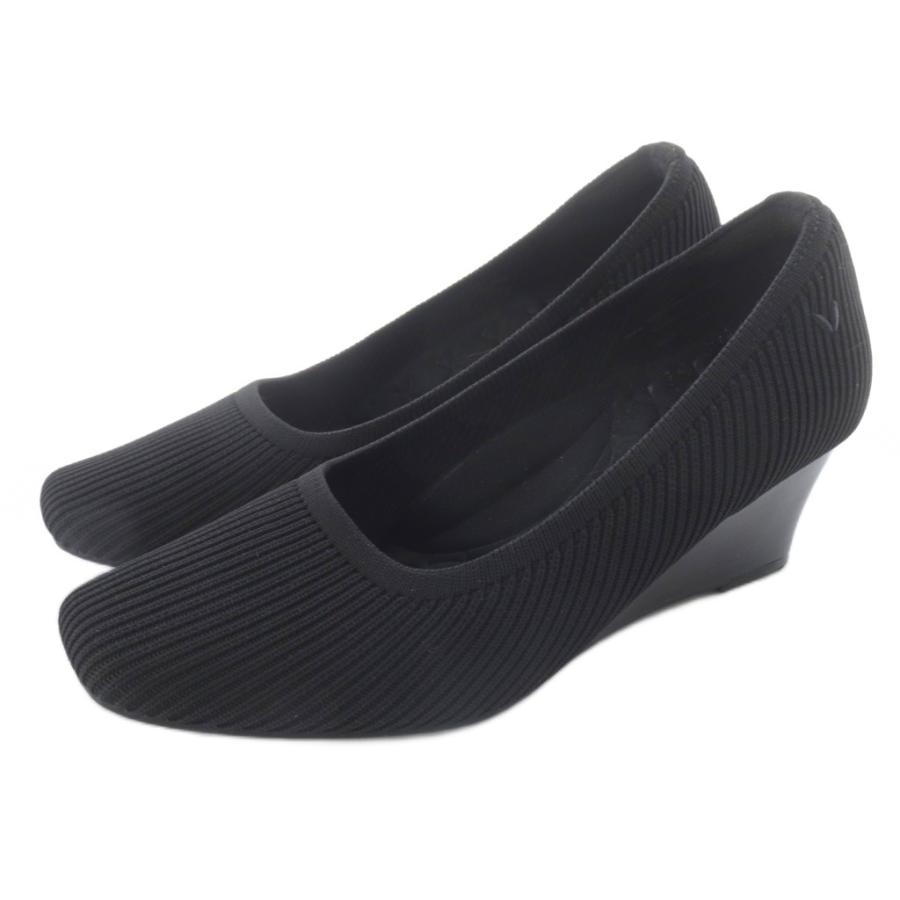 VIVAIA 黒 スクエアトゥパンプス ウェッジソール 36.5 【1回試着