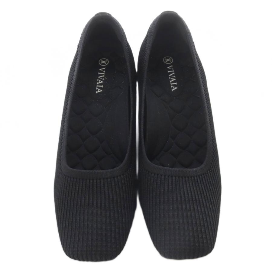 VIVAIA 黒 スクエアトゥパンプス ウェッジソール 36.5 【1回試着