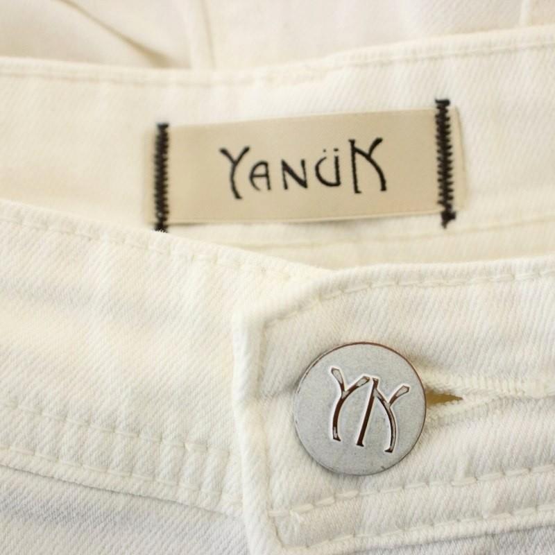 ヤヌーク YANUK デニムパンツ JOAN ジョーン ハイウエスト 24 白