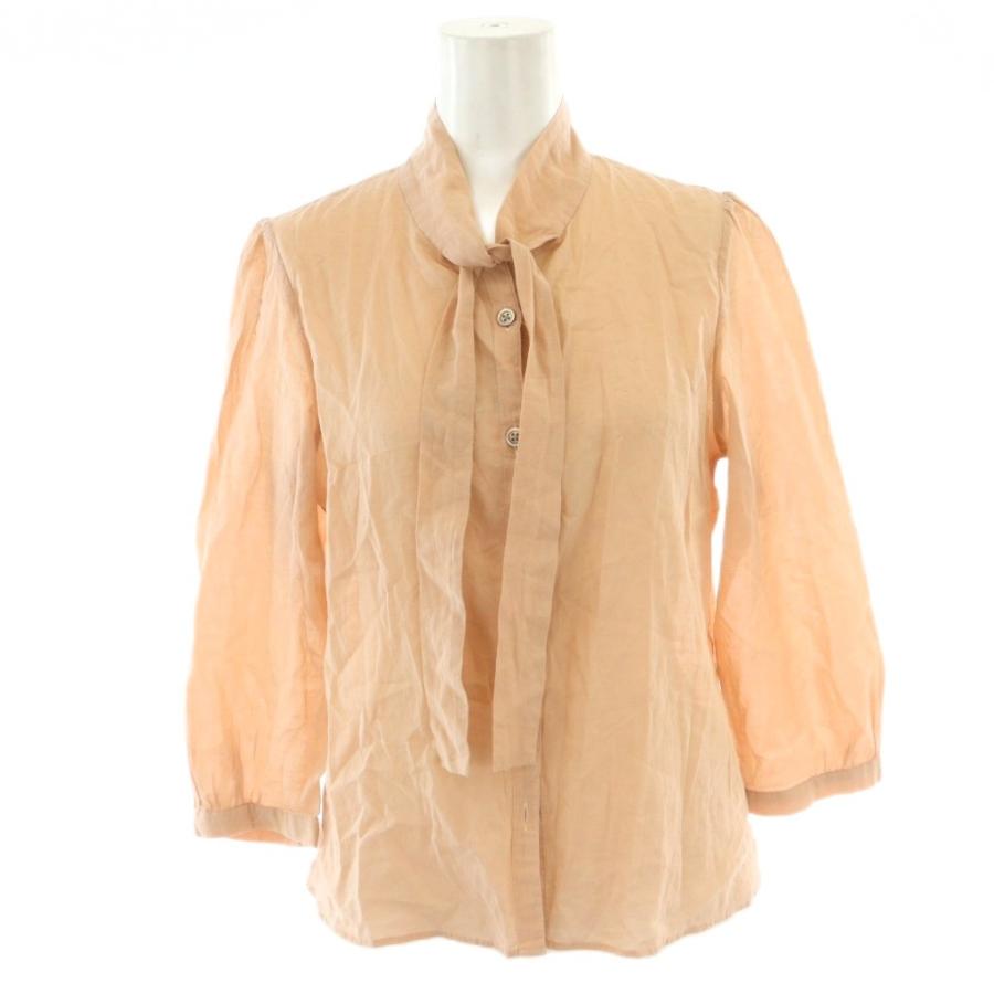 517u*美品 マーガレットハウエル ファイン コットン シルク ブラウス MARGARET HOWELL（マーガレットハウエル） シャツ ブラウス 絹混