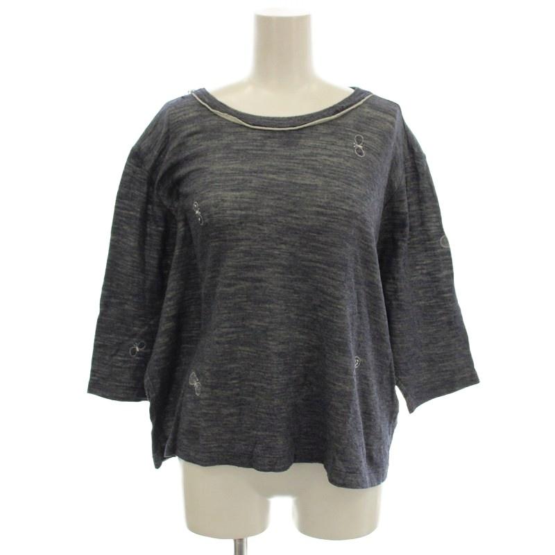 ミナペルホネン mina perhonen choucho カットソー 半袖 Tシャツ 刺繍