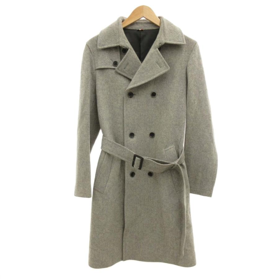 MORGAN HOMME　ダブルトレンチコート モルガンオム MORGAN HOMME ロングコート トレンチ ダブル メルトン S