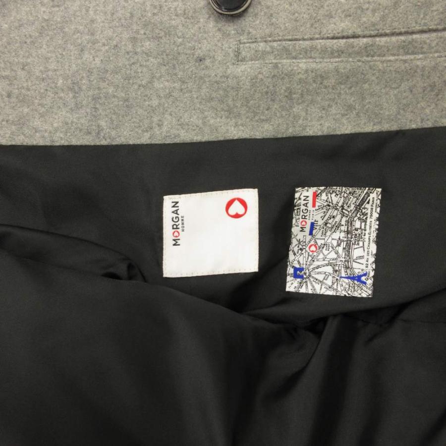 モルガンオム MORGAN HOMME ロングコート トレンチ ダブル メルトン S