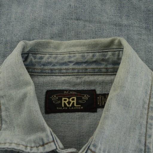 ダブルアールエル RRL デニムシャツ 長袖 L 水色 ライトブルー /AN64