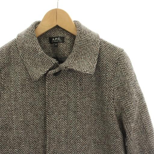 A.P.C.（アーペーセー） ステンカラーコート ウール ロング 36 黒