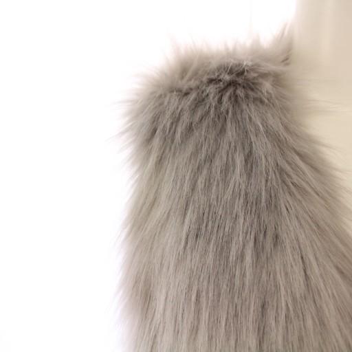 フェンネル FENNEL ニットベスト ショート丈 フェイクファー Vネック