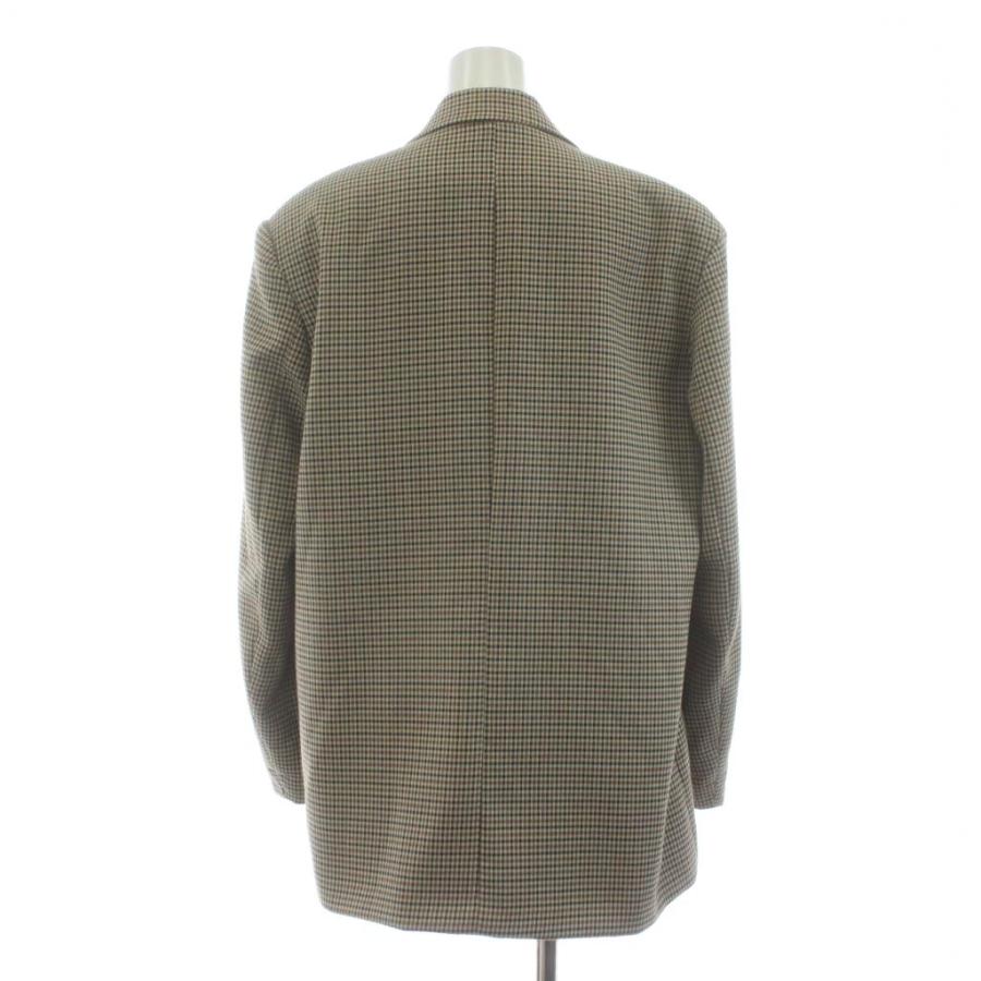 ZARA（ザラ） テーラードジャケット ダブル チェック柄 M ベージュ 茶