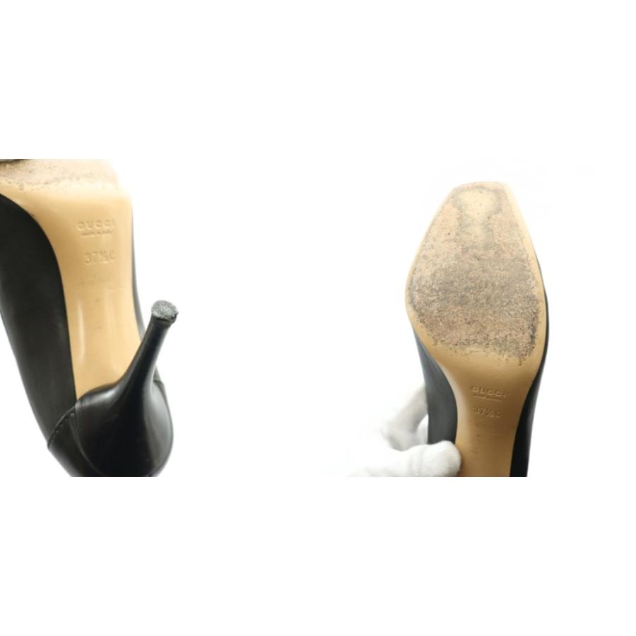 GUCCI（グッチ） バンブー タッセル パンプス 37.5 黒 ブラック /SS