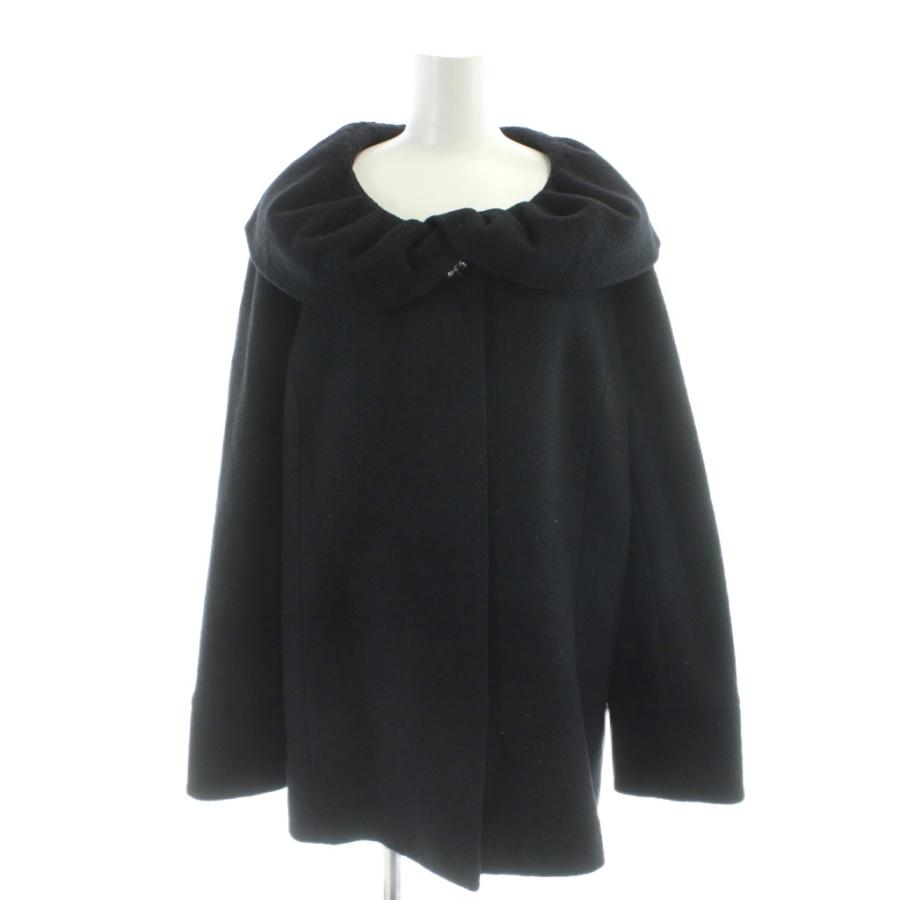 新品　ローズティアラ　タグ付き　サイズ46 ルームウェア　黒　匿名配送 ローズティアラ Rose Tiara コート 46 黒 ブラック ビッグカラー /AP