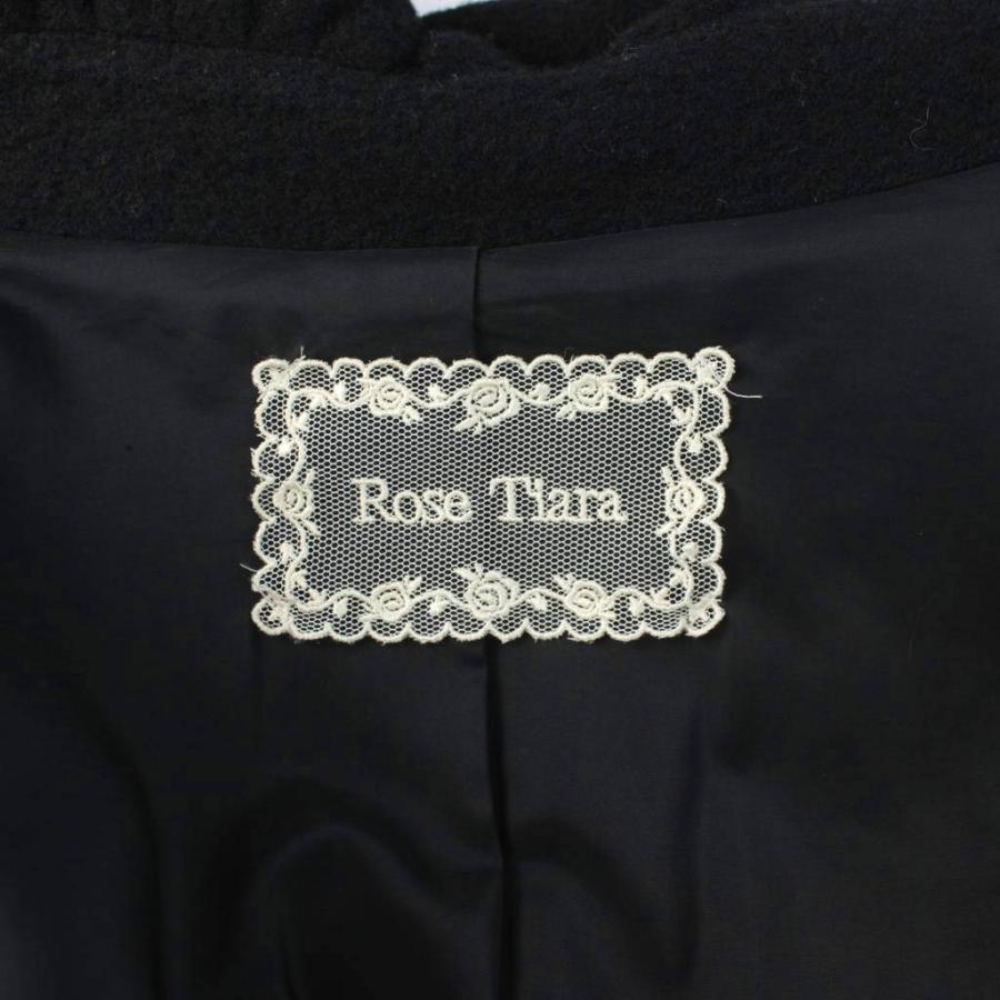 Rose Tiara 46 ブラック　コート ローズティアラ Rose Tiara コート 46 黒 ブラック ビッグカラー /AP