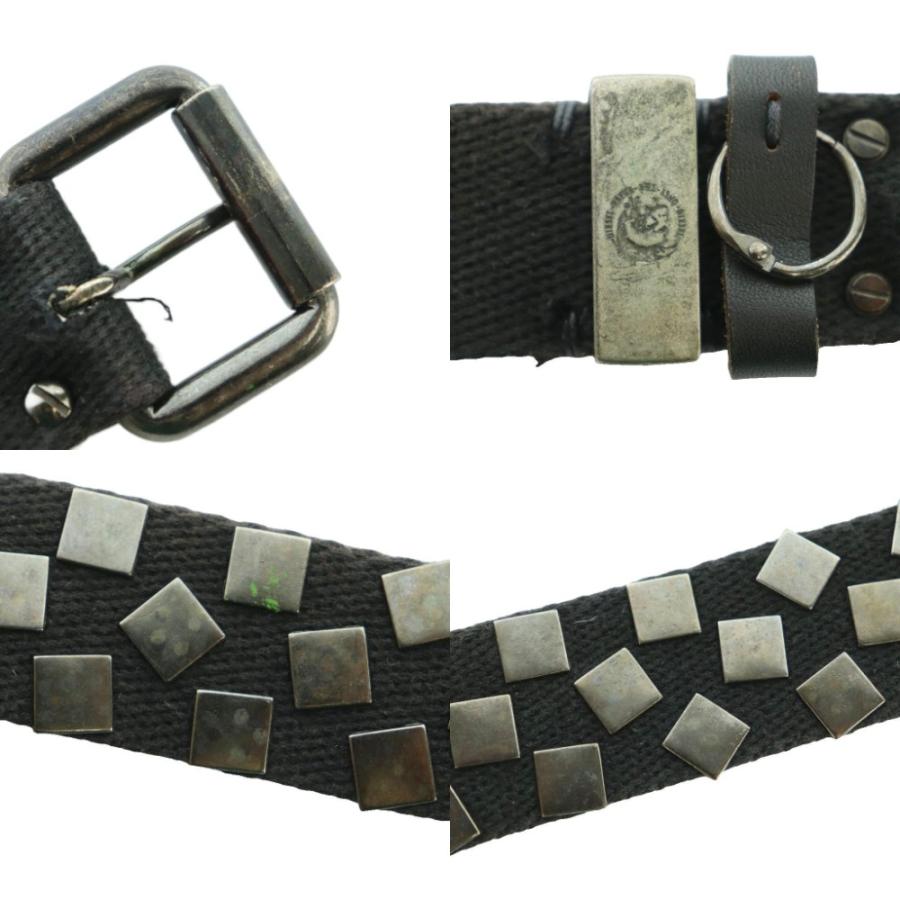 DIESEL（ディーゼル） ベルト スタッズ 黒 ブラック /MI メンズ