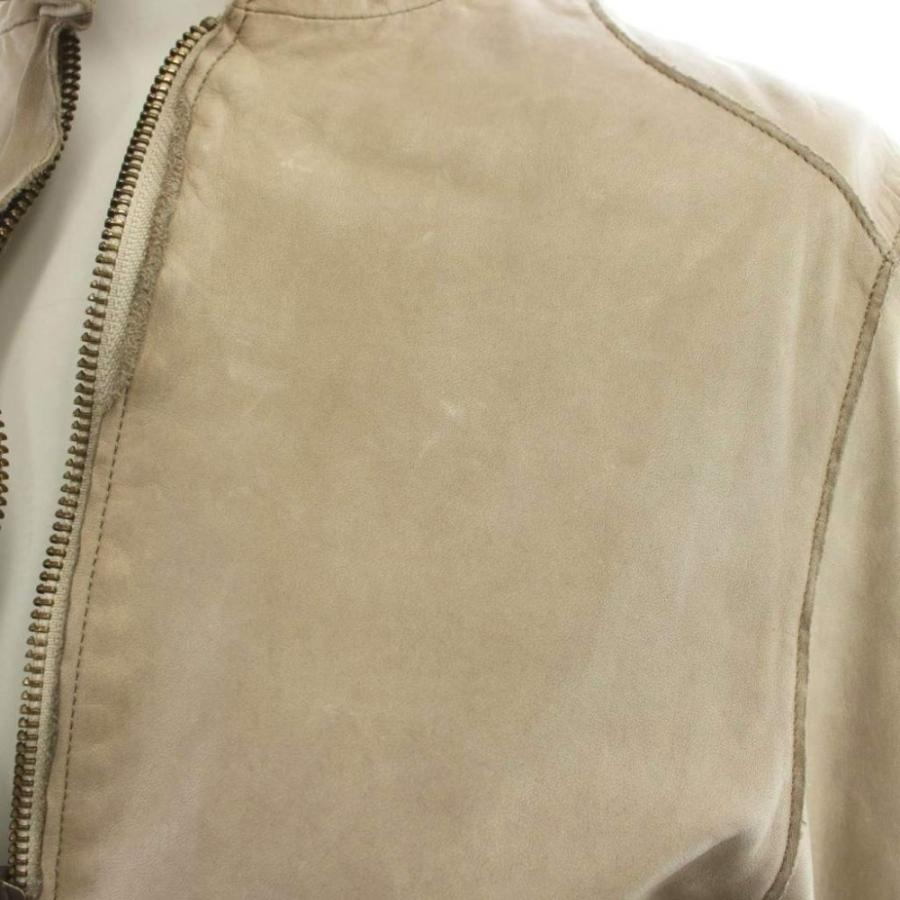シシ sisii レザージャケット XY ベージュ /AP レディース : ブランド